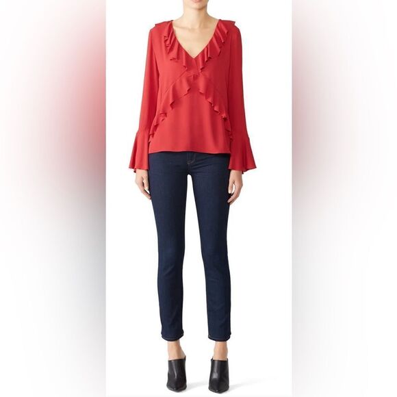 Bailey 44 Nugget Ruffled Top Size X Small - Picture 1 of 6
